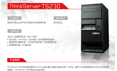 聯(lián)想TS230 S2130服務(wù)器 適合中小企業(yè)的入門級(jí)雙核塔式服務(wù)器